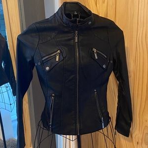 JouJou Black Vegan Motorcycle Jacket